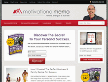 Tablet Screenshot of motivationalmemo.com